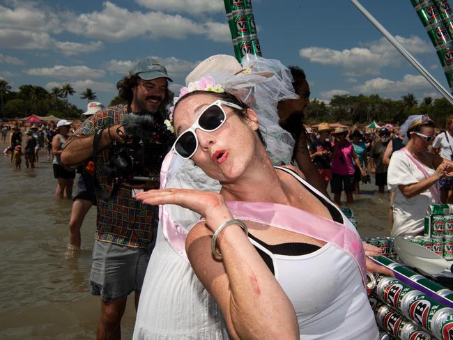 Darwin Beer Can Regatta at Mindil Beach, 2024. Picture: Pema Tamang Pakhrin