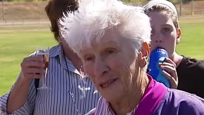 Fifteen years earlier, Ms Nowland celebrated her 80th birthday by jumping out of a plane. Picture: ABC News