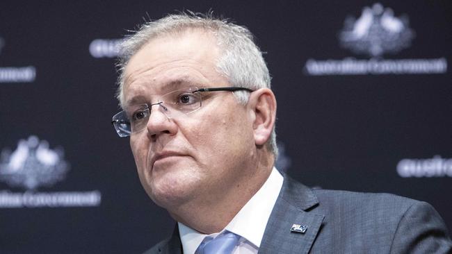 Prime Minister Scott Morrison has called on the country who finds a vaccine to COVID-9 to share with Australia. Picture: NCA NewsWire /Gary Ramage