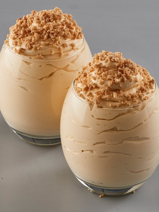 This is the Mousse – topped with its biscuit crumb.