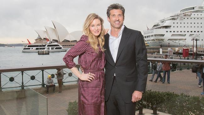 Renée Zellweger and Patrick Dempsey at the Park Hyatt Sydney, minus yours truly. Picture: Cole Bennetts/Getty Images,