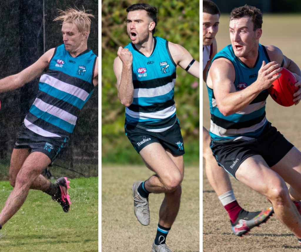 Dominic Michalak, Hayden Wallis and Chris Davidson. Picture: Dan Brown Photography