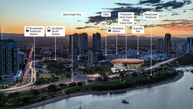 Location of the proposed new stadium. Picture: Supplied by Gold Coast City Council