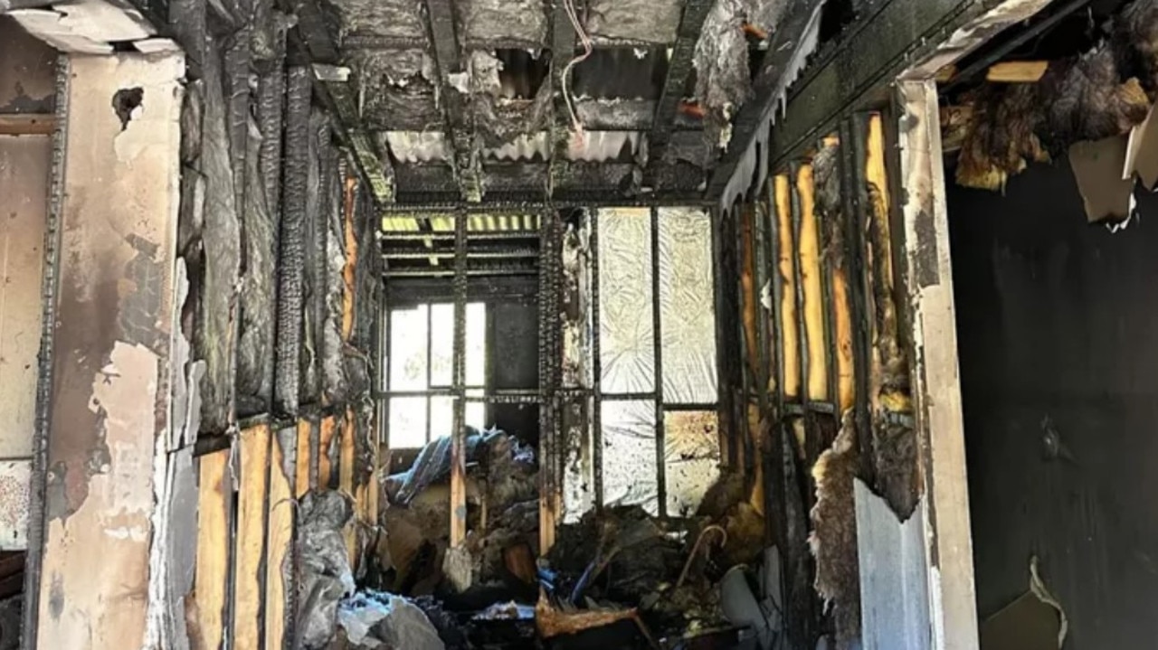 Christmas morning blaze that destroyed a Tasmanian family’s home. Picture: GoFundMe