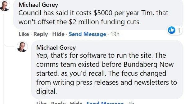 Bundaberg Regional Council has been asked to disclose the true cost to ratepayers its news website.