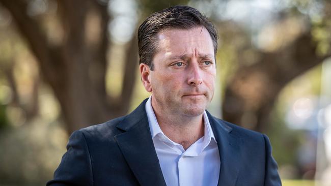 Opposition Leader Matthew Guy has distanced himself from the MP. Picture: Jake Nowakowski