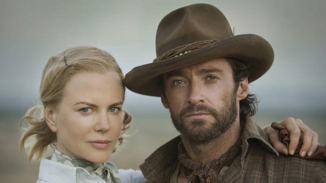 Hollywood stars Nicole Kidman and Hugh Jackman in the movie Australia. Picture: Twentieth Century Fox