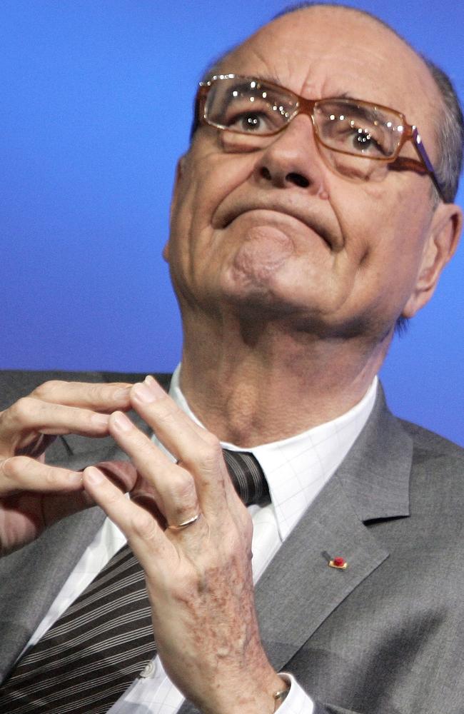 Former French President Jacques Chirac in 2008. Picture: AP/ Photo/Francois Mori, File.