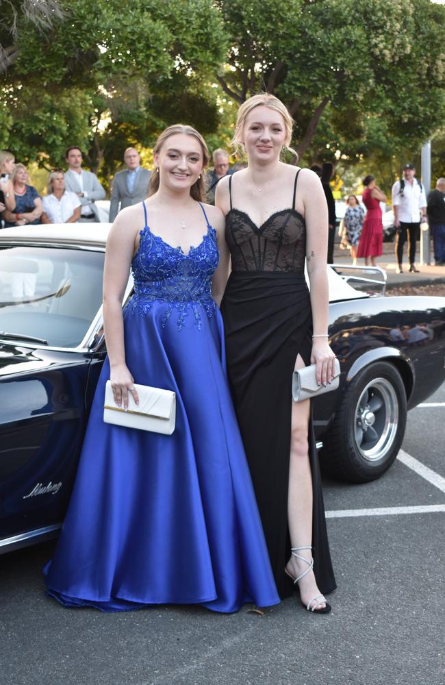 Megan Brooks and Bella Robinson at Kawana Waters State College Year 12 formal 2024.