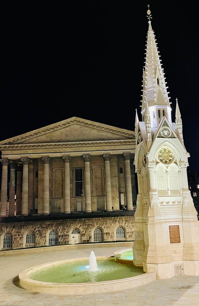 Birmingham is all pedestrian plazas and grand old buildings.