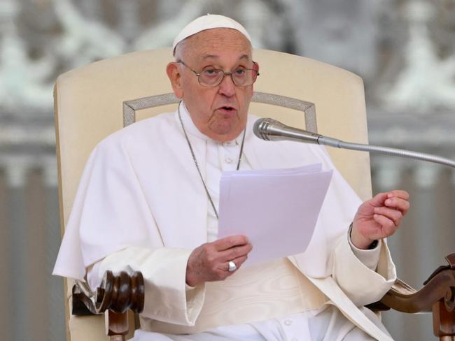 Pope Francis at St Peter’s Square. Picture: Alberto Pizzoli/AFP