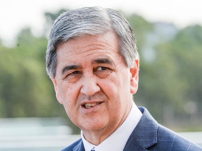 ADELAIDE, AUSTRALIA - NewsWire Photos MARCH 14, 2022: Treasurer Rob Lucas presser about election spending. Picture: NCA NewsWire / Brenton Edwards