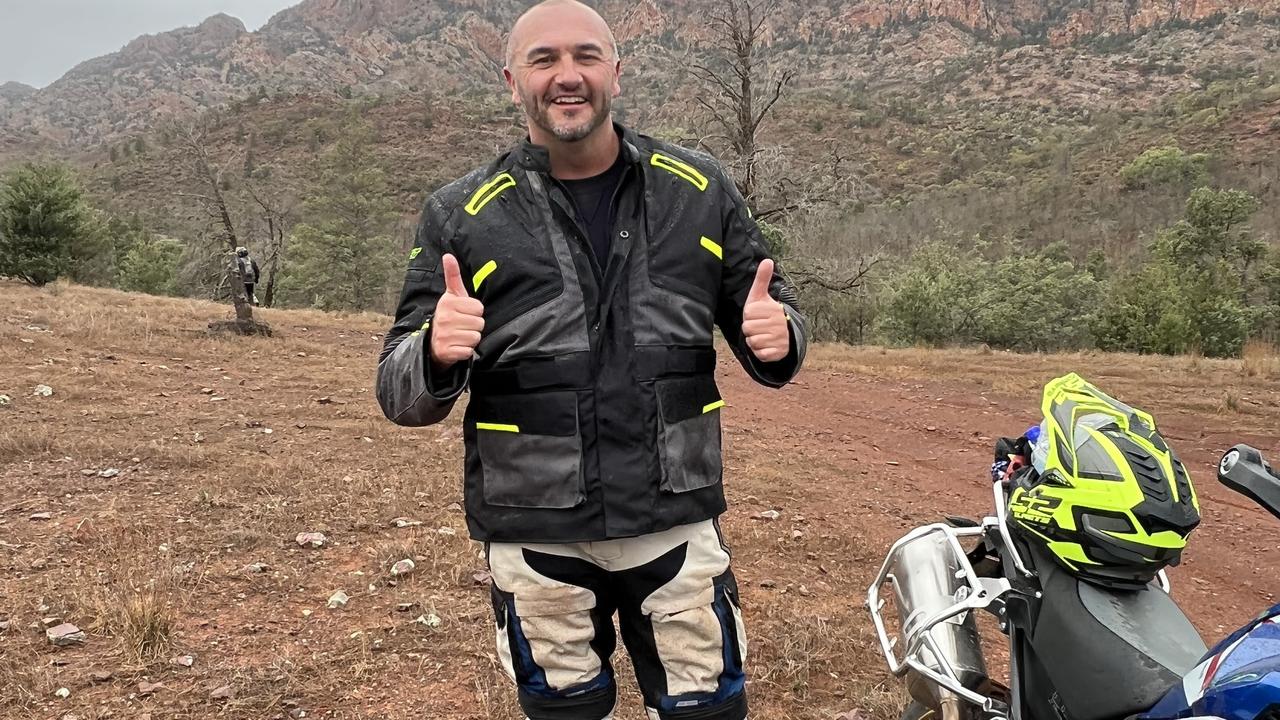 Ben Williams and his bike before the crash in the Flinders Ranges.