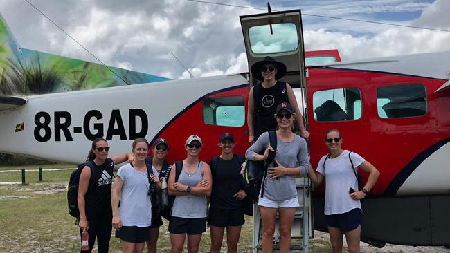 Some of the Aussies visited Kaieteur Falls in Guyana.