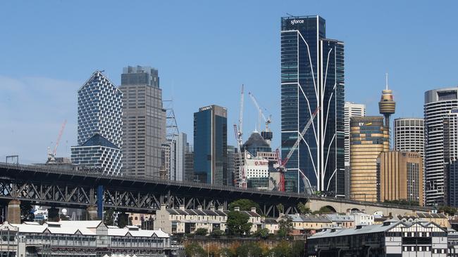 The market for top-end office skyscrapers is about to be tested, with Japanese company Mitsubishi Estate Asia looking to sell its stake in the $2bn Salesforce Tower. Picture: Gaye Gerard/NCA NewsWire