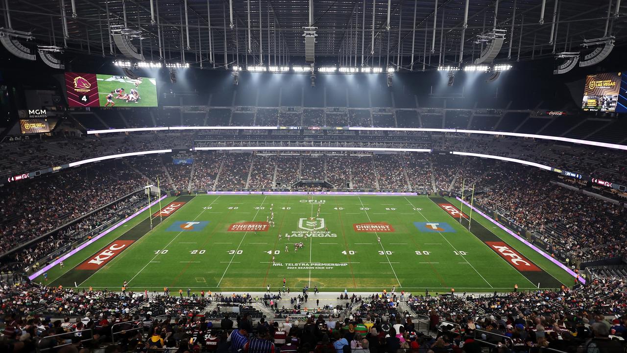 A crowd of 50,000 is expected for the NRL games at Allegiant Stadium in Las Vegas. (Photo by Ezra Shaw/Getty Images)