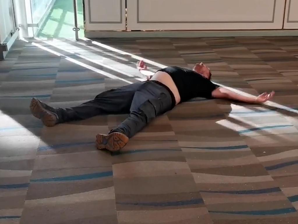 He was filmed throwing a tantrum which allegedly caused cocaine to fall from his pocket. Picture: Viral Press