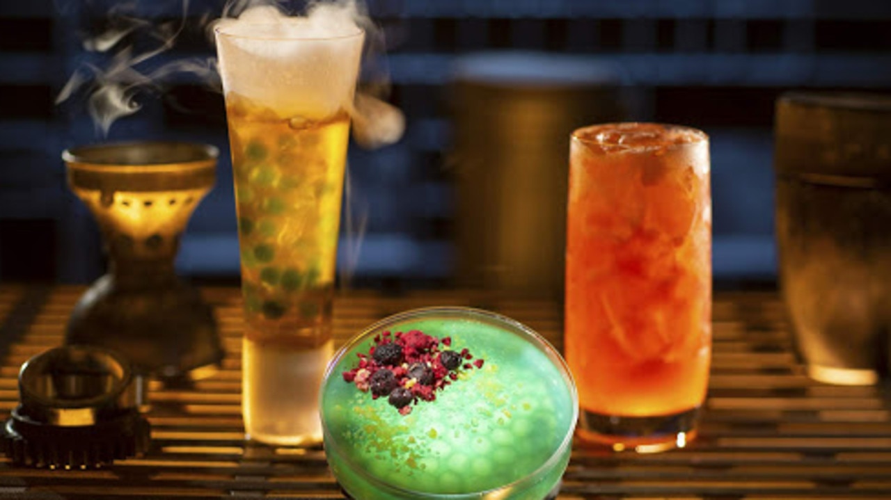 The drinks look like they're from another planet.