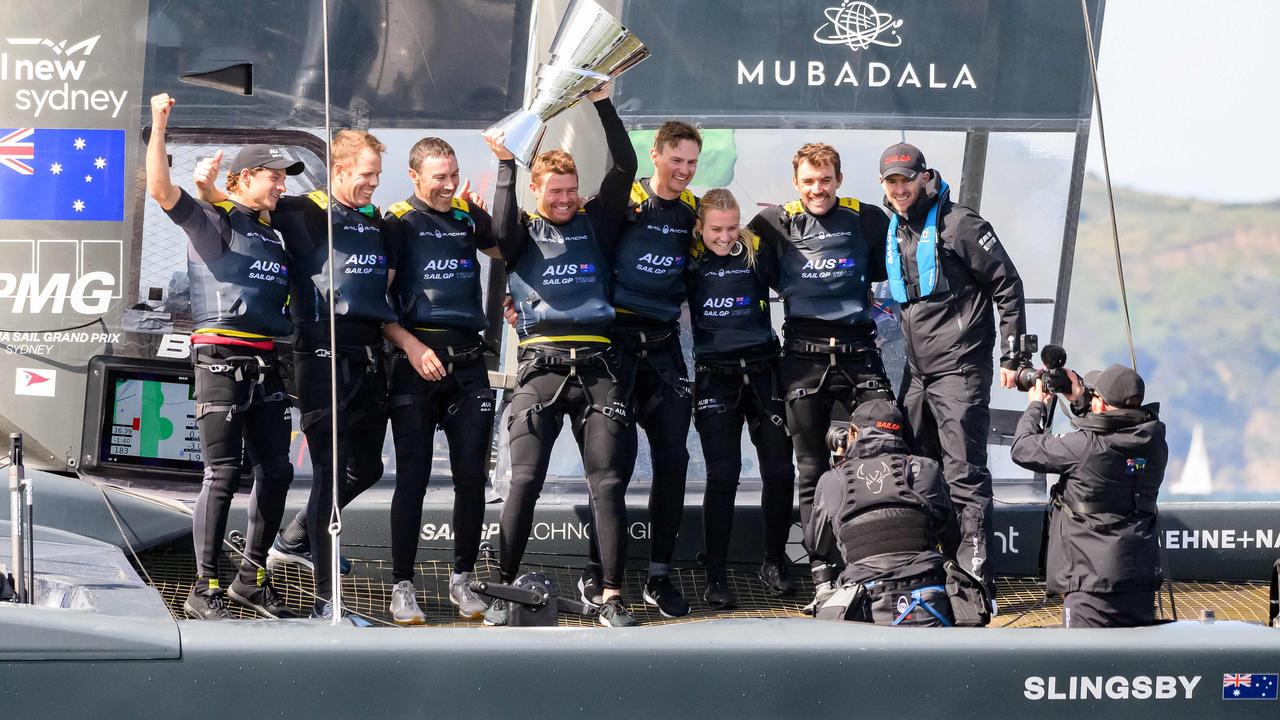 Australia have won the first three seasons of SailGP. (Photo by Josh Edelson / AFP)