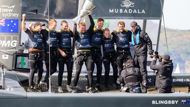 Australia have won the first three seasons of SailGP. (Photo by Josh Edelson / AFP)