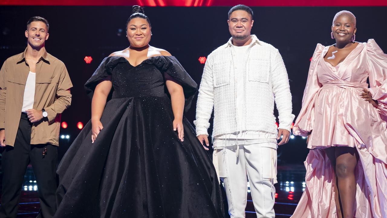 Team Rita’s Lachie Gill, Team Jess’ Faith Sosene, Team Guy’s Jordan Tavita and Team Keith’s Thando Sikwila sang their hearts out in the finale.