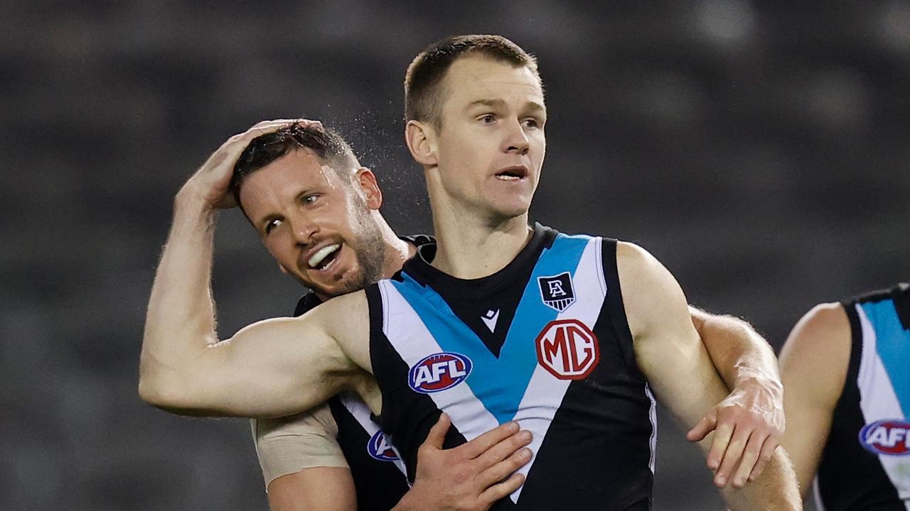 Travis Boak and Robbie Gray are chasing a shot at a premiership. Picture: Getty Images