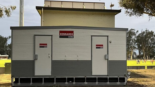 The new netball change rooms at the Shepparton Swans. Picture: Shepparton Swans