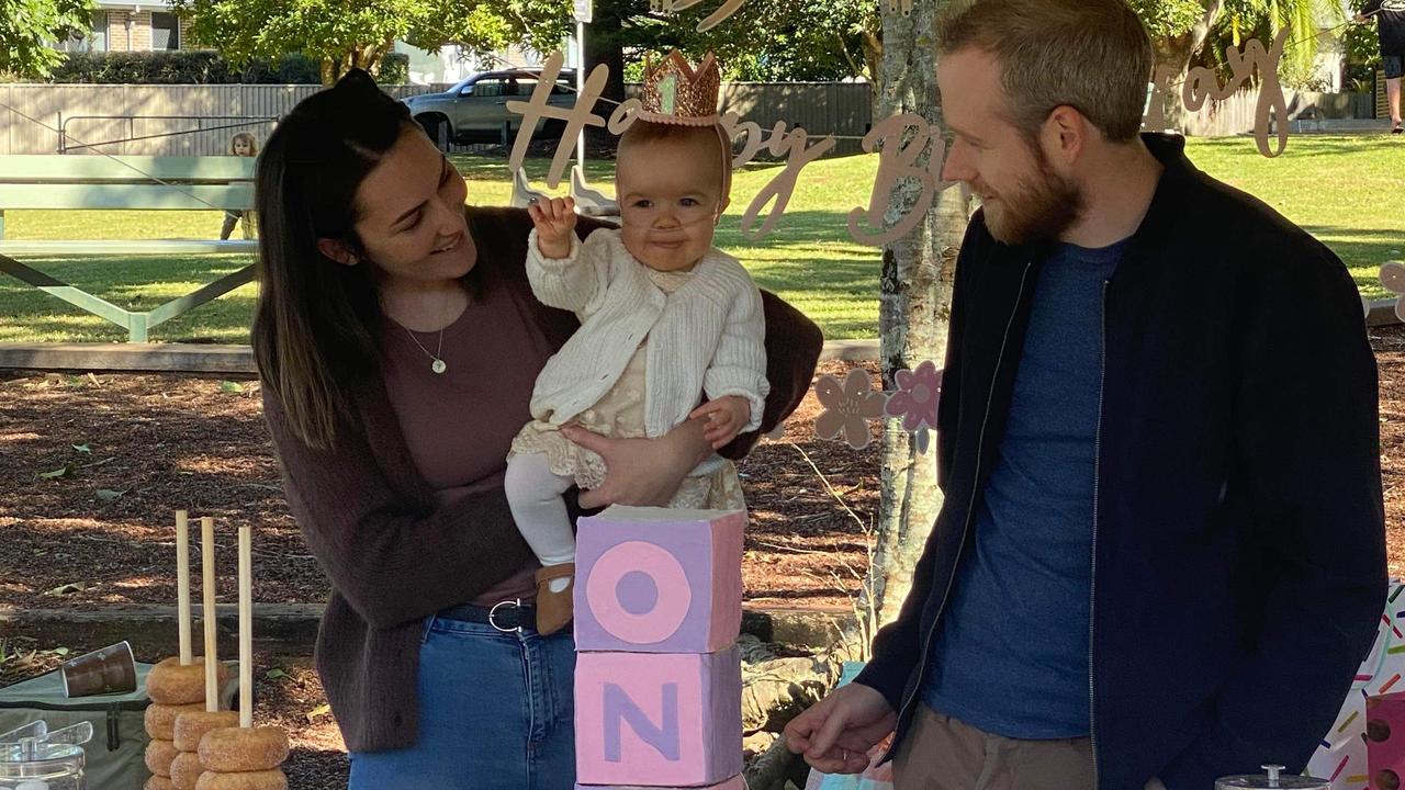 Hannah and Simon Cox are thrilled with their baby girl and her every milestone. Picture: Hannah Cox