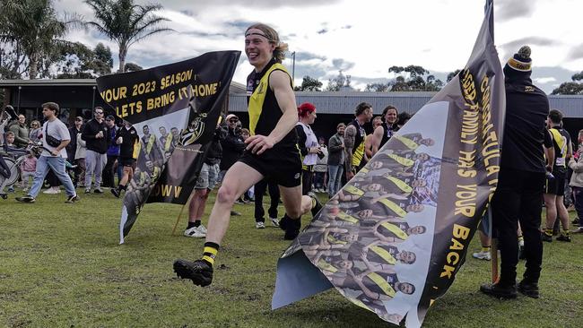 SFNL Division 4 footy grand final: South Mornington v Hampton at Hetherton Recreation Reserve. South Mornington player  Samuel Shaw. Picture: Valeriu Campan