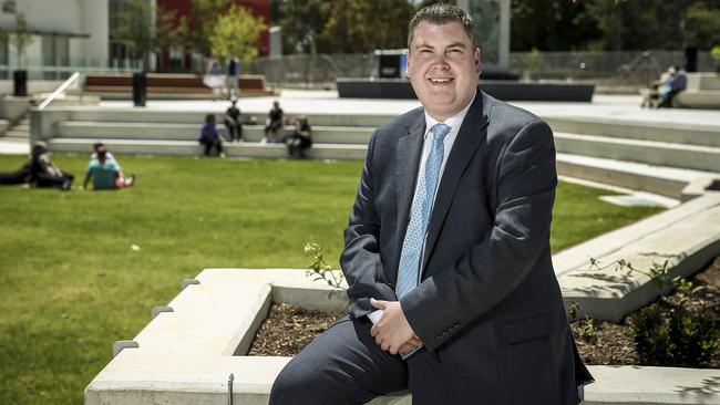 Playford Council mayor Glenn Docherty at the Playford Plaza redevelopment. Picture: Mike Burton