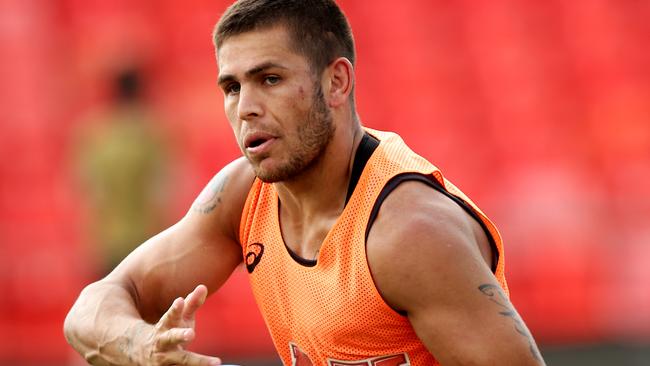 Panther's Will Smith passes during a Panthers training session at Pepper Stadium .Picture Gregg Porteous