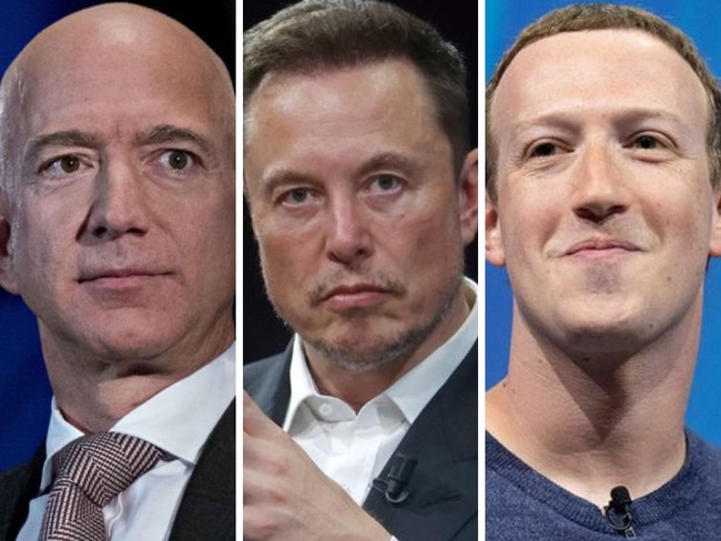 Inside property portfolios of the world’s richest men. Picture: Andrew Harrer/Bloomberg via Getty Images; Chesnot/Getty Images;Christophe Morin/IP3/Getty Images