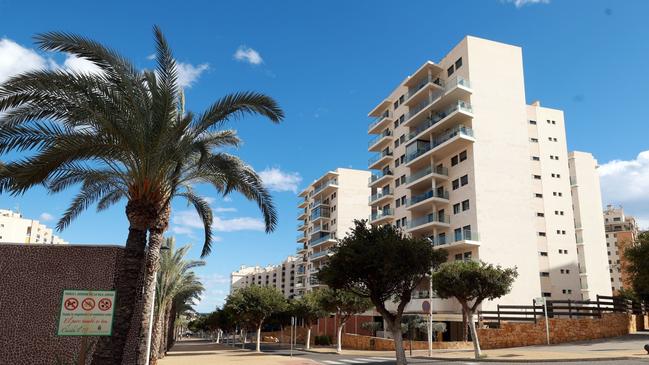 The entrance to the parking garage in Villajoyosa, Spain, where Russian helicopter pilot Maksim Kuzminov was shot dead. Picture: Johannes Simon/Getty Images