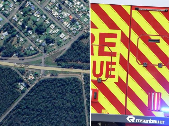 Bruce Hwy reopens following crash which left cars on roof, side