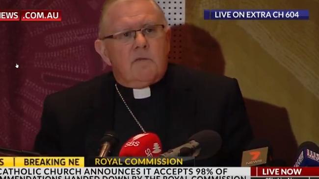 Archbishop Mark Coleridge said the proposed law of removing priest-penitent privilege was "ill-conceived and impractical".