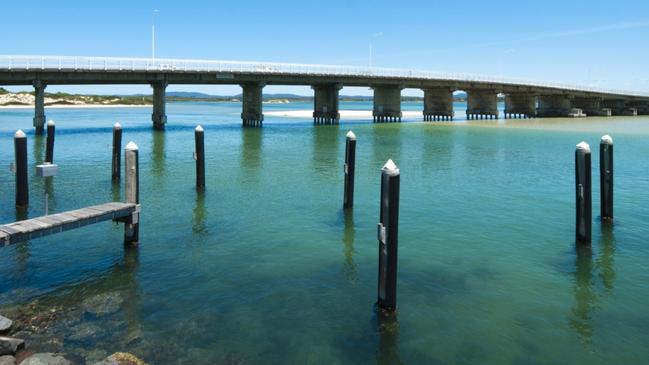 The current Forster-Tuncurry Bridge which was built in 1959.