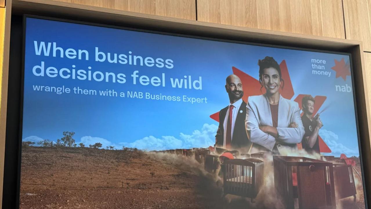 A billboard taken out by NAB has baffled Aussies who can't figure out what the company is trying to say.