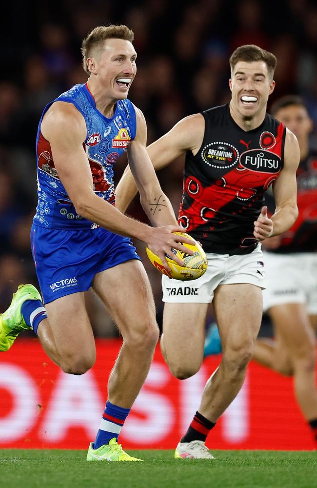 Bailey Dale had 49 disposals against the Bombers. Picture: Michael Willson/AFL Photos