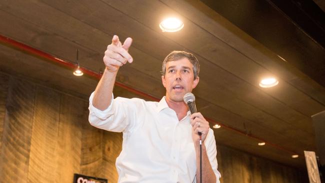 Democratic presidential candidate Beto O'Rourke addresses a meet-and-greet at Tuckerman Brewing in Conway, New Hampshire. Picture: Getty Images