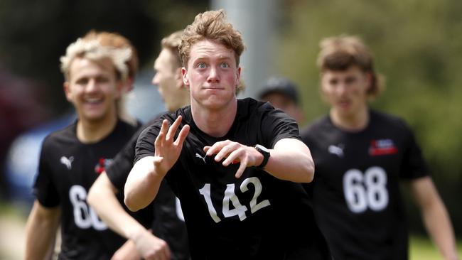 Toby Conway is one of the best ruck prospects of the year. Picture: Dylan Burns/AFL Photos via Getty Images