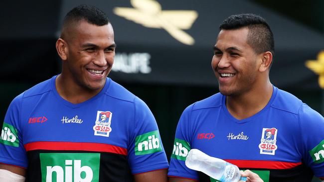 Jacob and Daniel Saifiti have re-signed until 2020. Picture by Peter Lorimer.