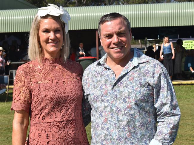 Bobbie Kyle and Dan Anderson at the Yeppoon race day at Keppel Park racecourse on April 26, 2025.