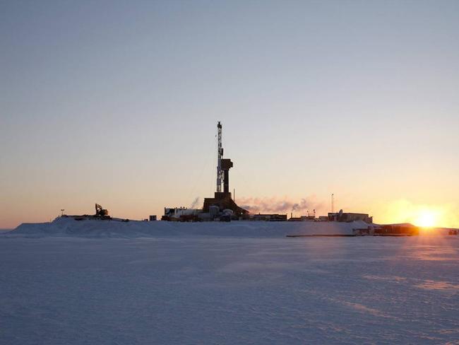 A view of Caelus Energy’s oil exploration operation in Smith Bay, off the coast of Alaska’s far north, where it disclosed a major oil field on Tuesday. PHOTO: CAELUS ENERGY