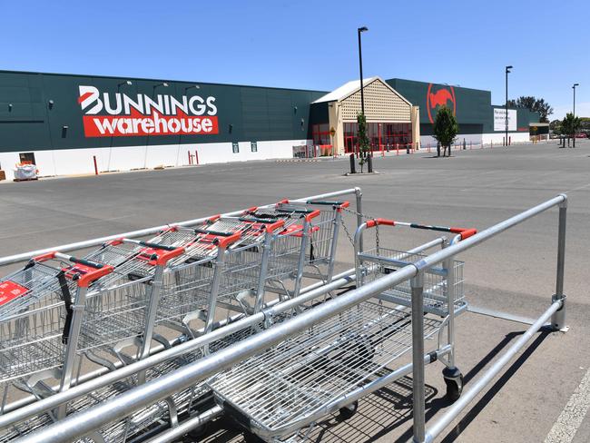 Bunnings at Adelaide Airport. Closed for business. Picture: Keryn Stevens