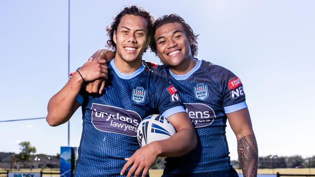 Blues stars Jarome Luai and Brian To’o are proud of their Samoan heritage. Picture: Luke Marsden