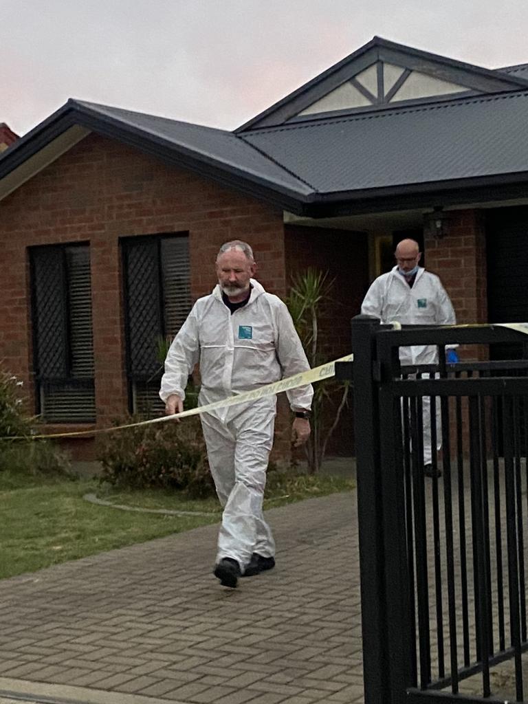 The crime scene at an Eastview St property, Brahma Lodge. Picture: Agnes Gichuhi