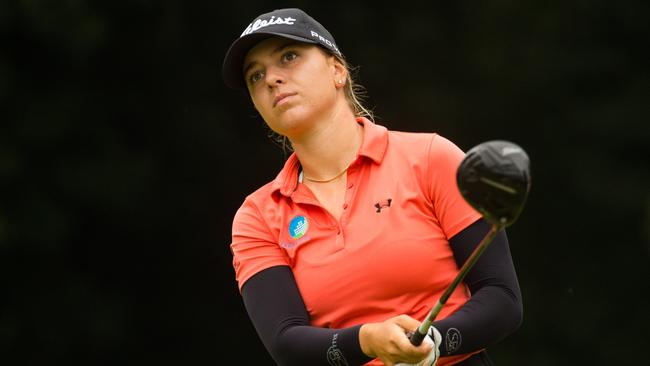 Stephanie Kyriacou competing at the 2021 Lacoste Ladies Open de France. Pic: Tristan Jones/LET