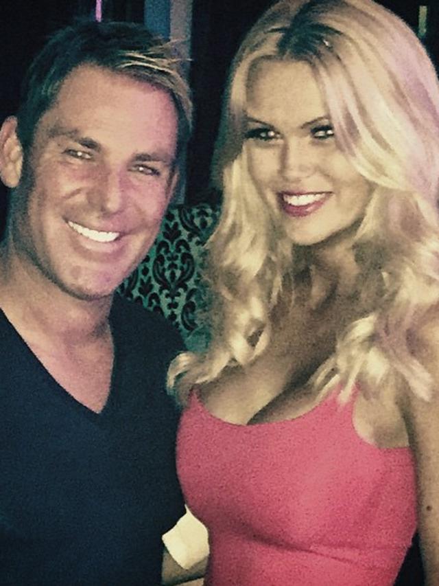 Shane Warne and Tilley Holzberger. Picture: Instagram