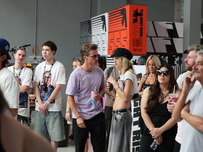 Excited fans wait to meet their hero. Picture: Rohan Kelly