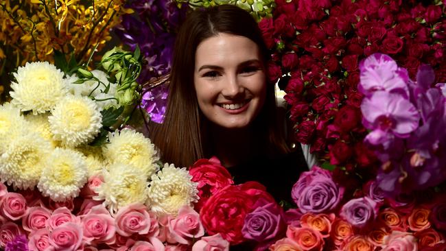 Demi-May Pearce at the Townsville Flower Market. Picture: Evan Morgan